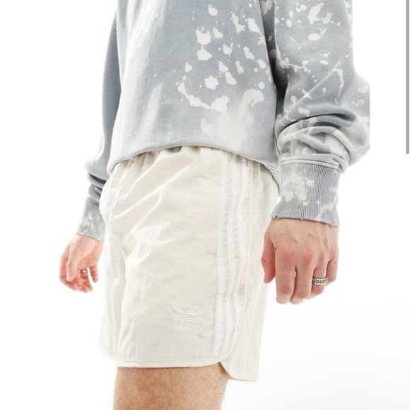 Adidas Men's Off-White Athletic Shorts - Picture 1 of 7